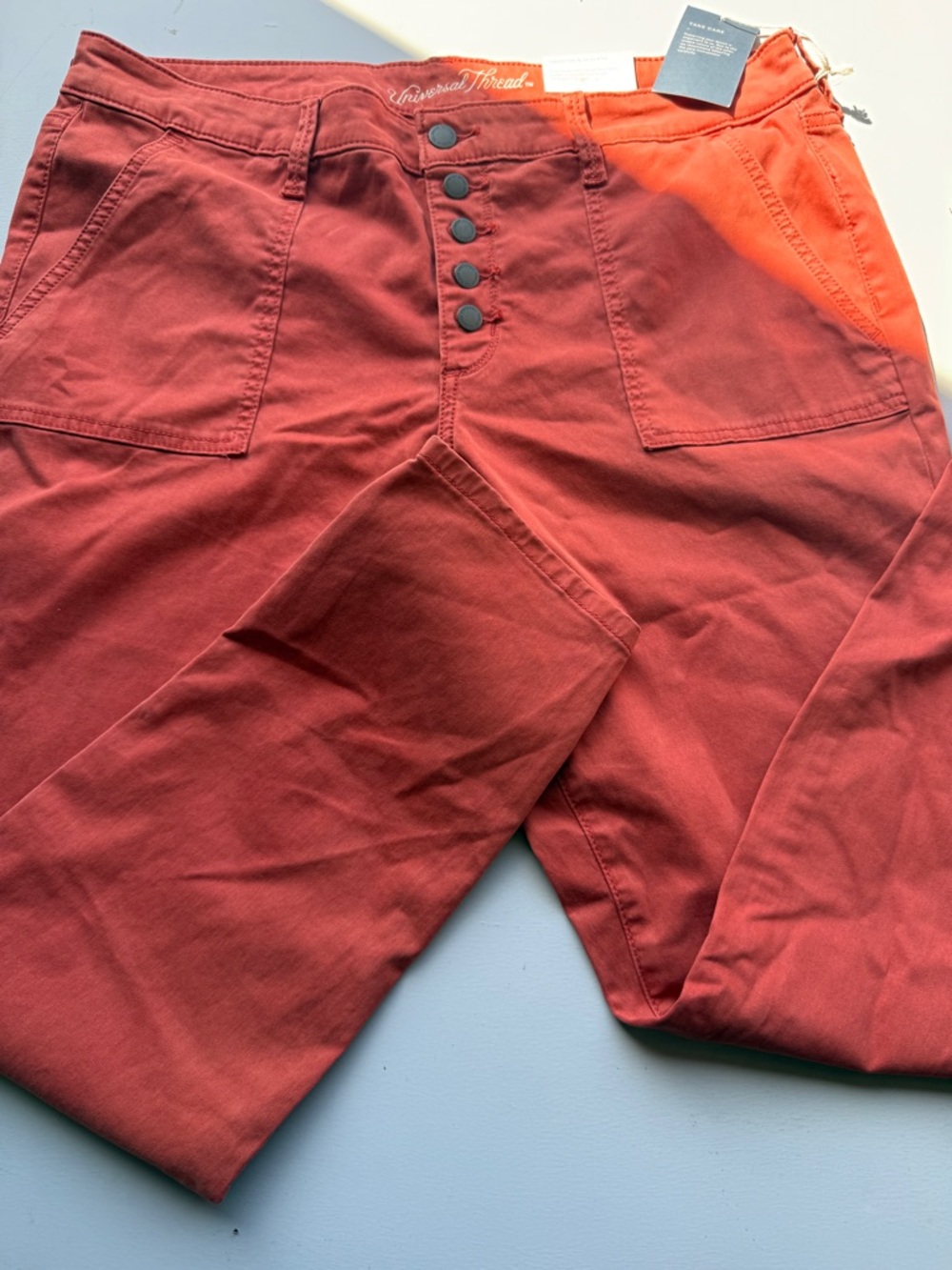 Universal Thread Rust-Red High-Rise 16 Pants smooth sculpt Pockets 33R A11